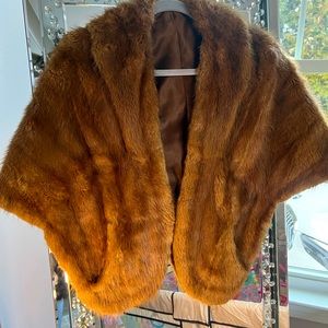 Real vintage fur shawl